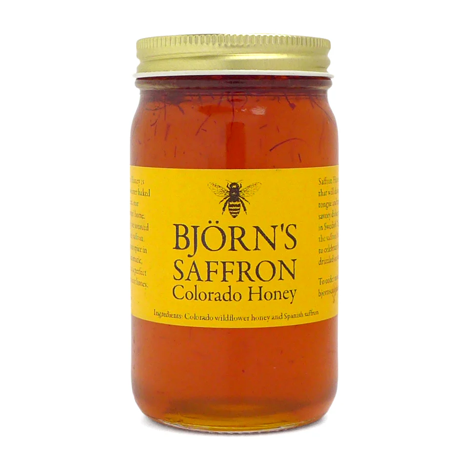 Bjorn's Colorado Saffron Honey - 10.5 oz jar